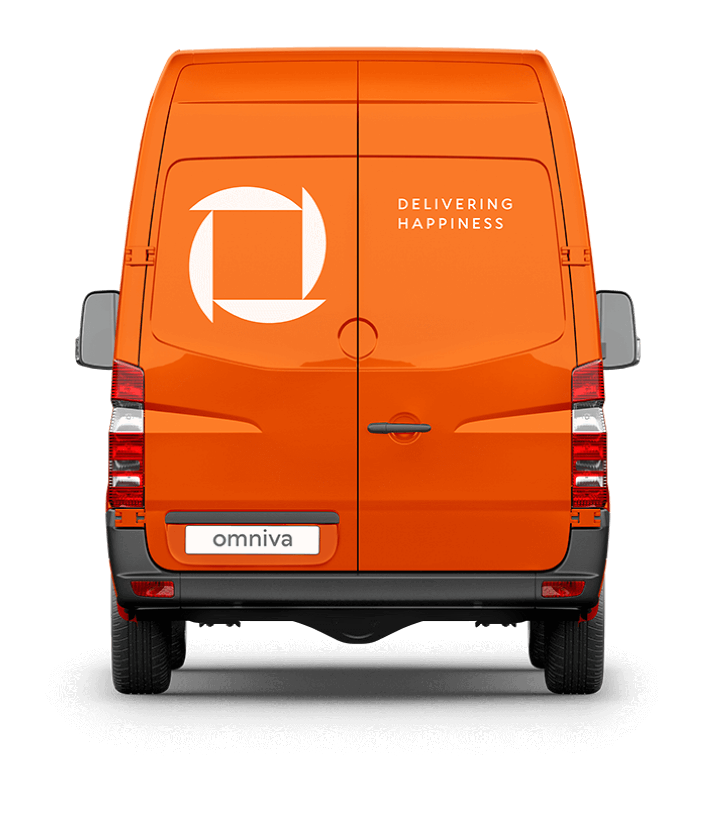 Omniva white van