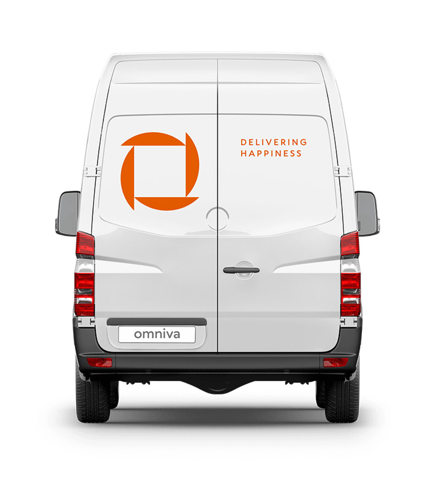 Omniva white van
